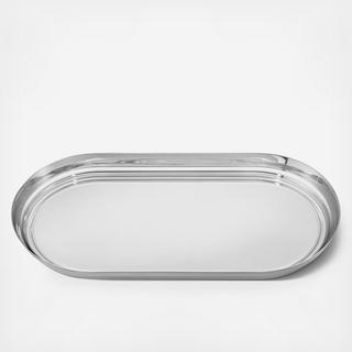 Manhattan Stainless Steel & Leather Tray