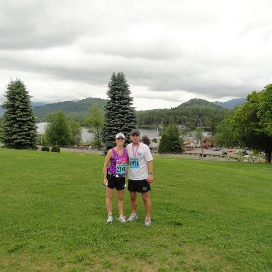 After finishing our half marathon in Lake Placid, NY - June 2010