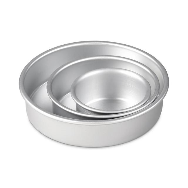 Wilton Aluminum 3-Pc. Set of Round 8", 6" & 4" Cake Pans