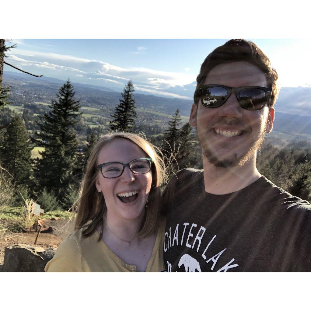 One of our favorite photos when we first started dating! Taken in the parking lot of a bed and breakfast that we later got to stay at!