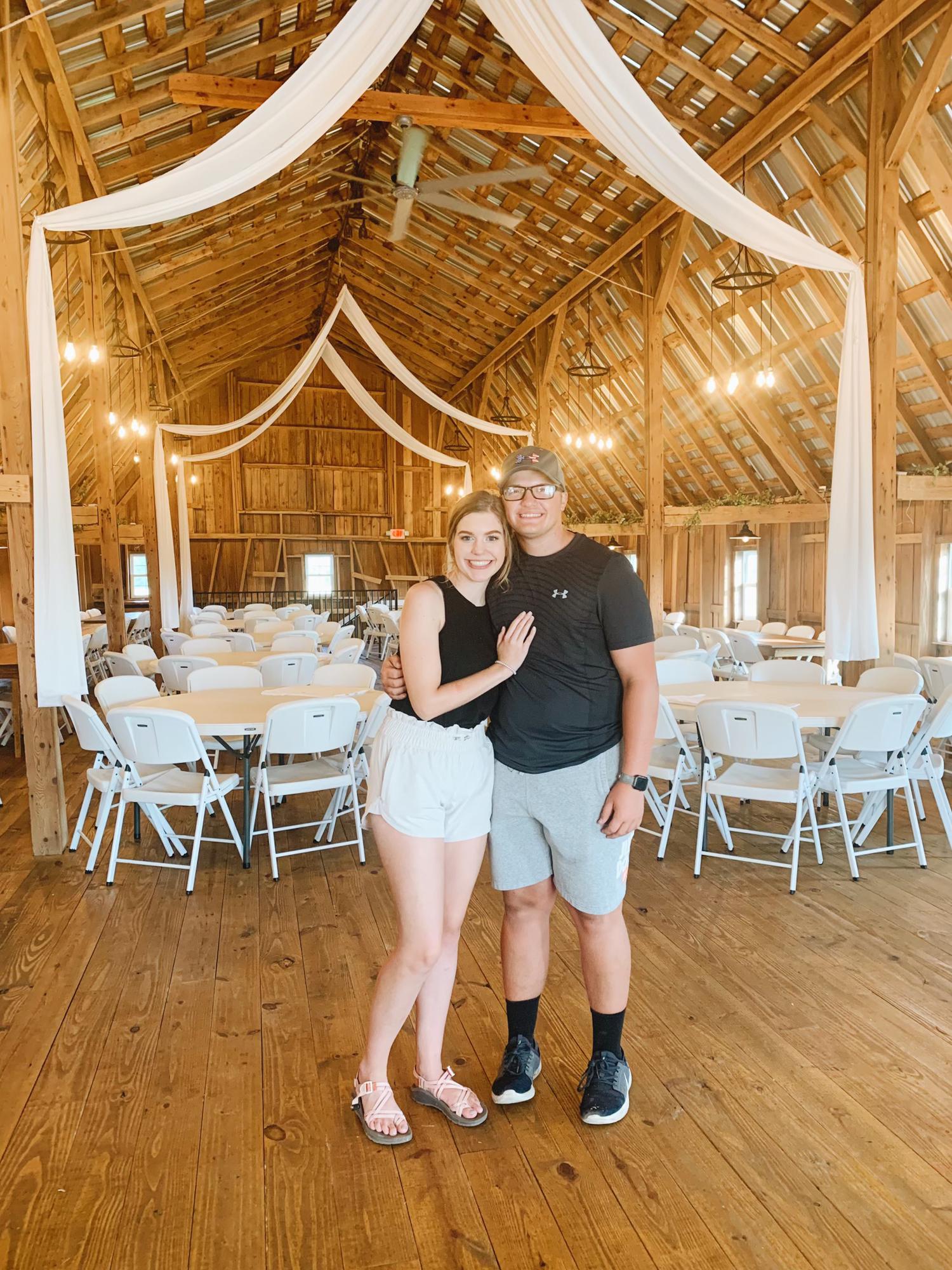 The reception area of where our wedding will be at. July 27, 2021