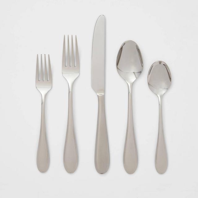 20pc Luxor 18/10 Stainless Steel Flatware Set - Threshold Signature™