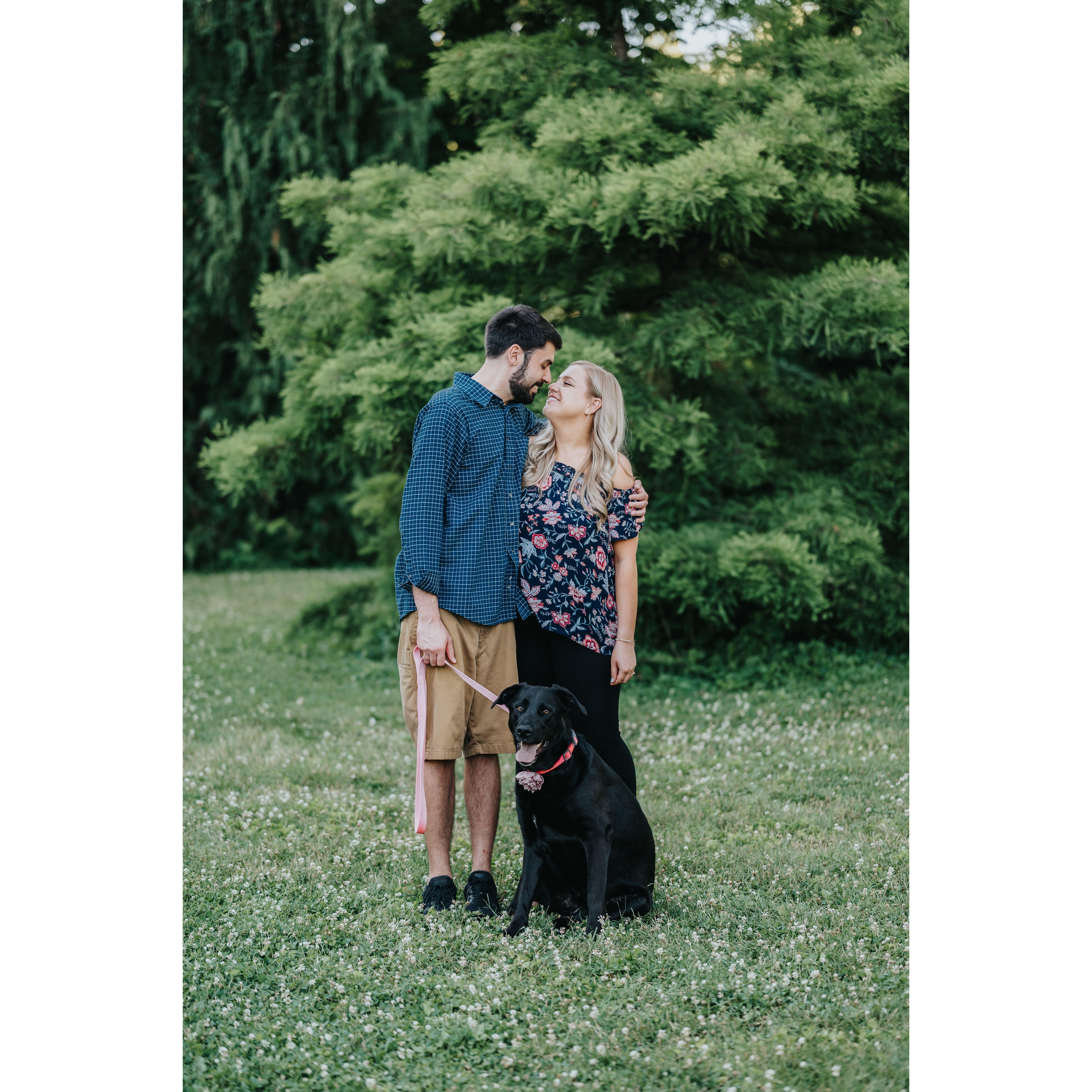 Engagement photos with Happy