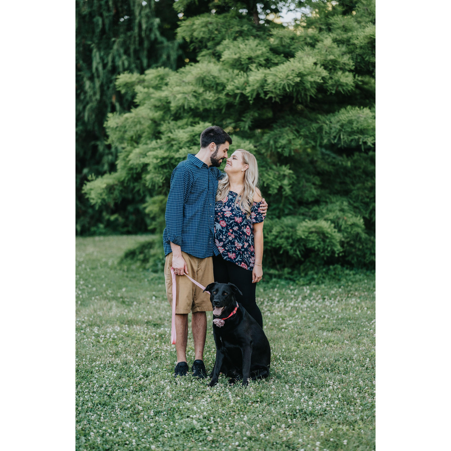 Engagement photos with Happy