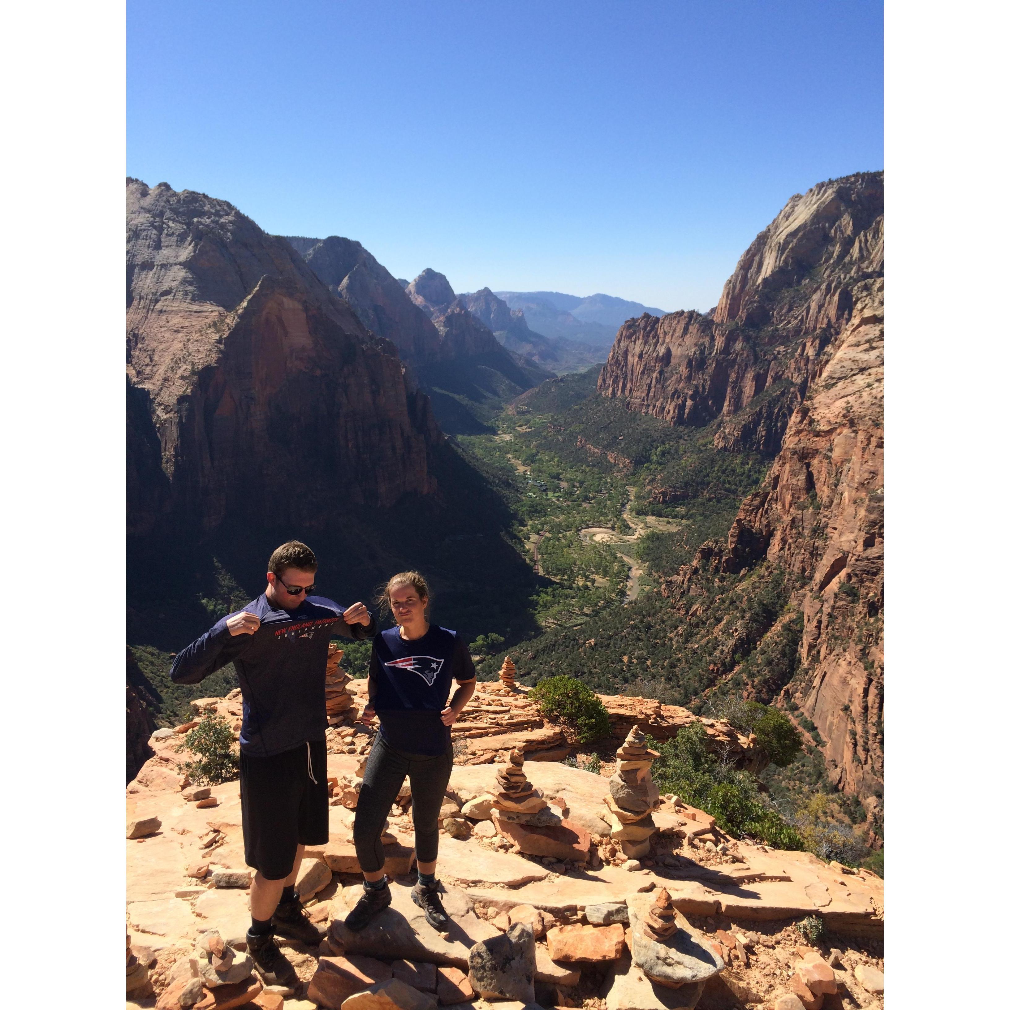 Go Pats! Angels Landing, Zion National Park