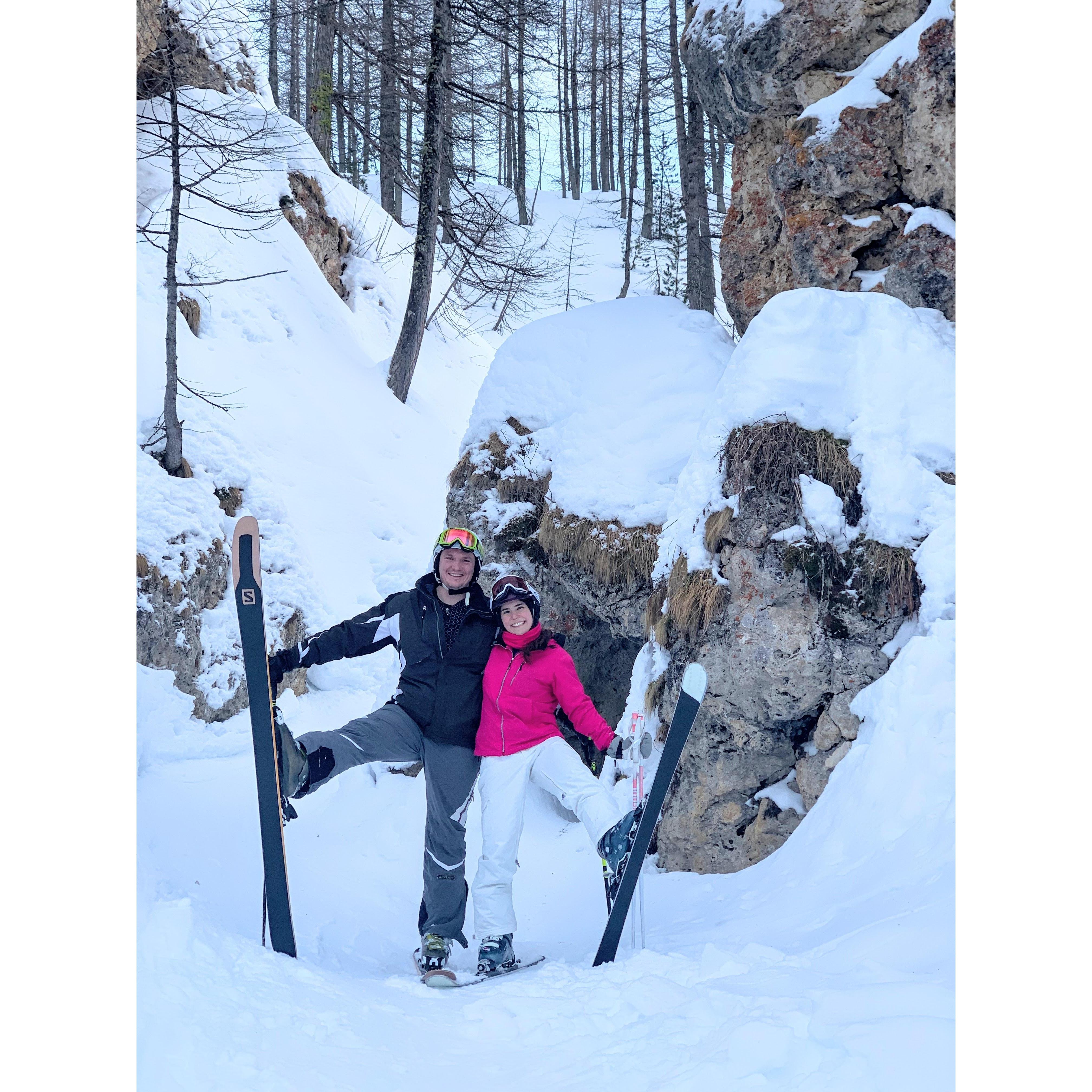 Skiing in Val-d'Isère, France 2018
