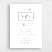 Blue Wedding Program - Kitts