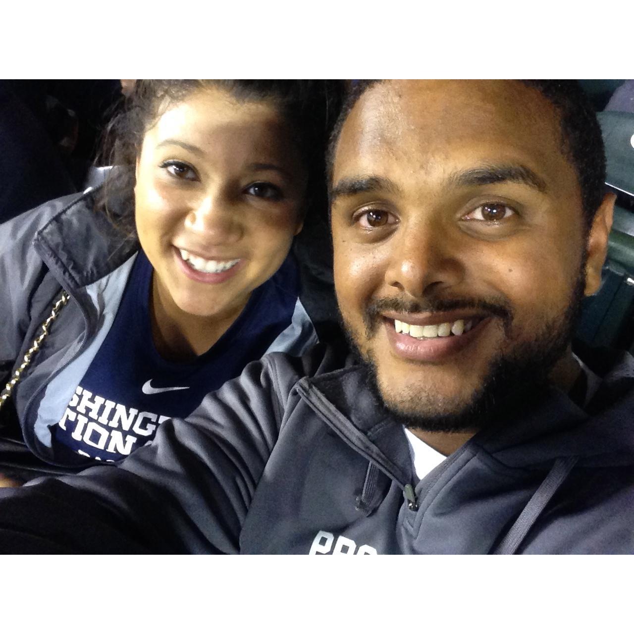 Watching out first Mariner’s game together in Seattle.