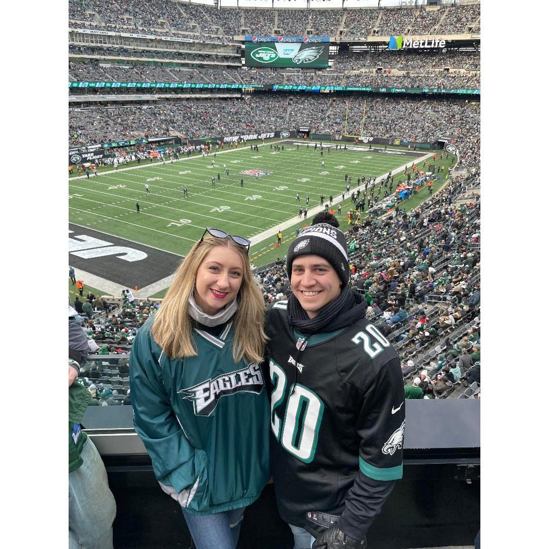 Olena's First Eagles NFL Game.