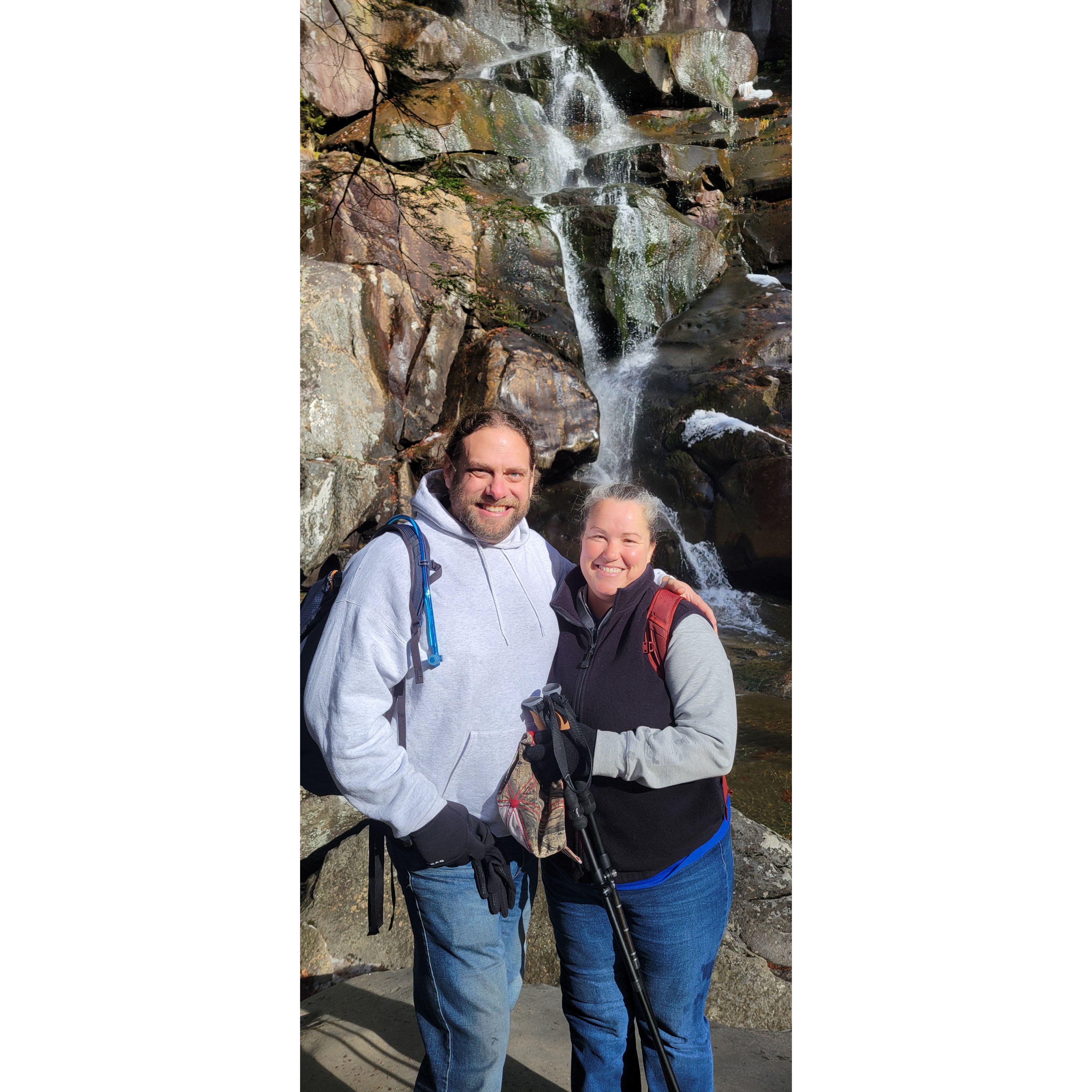 Where he proposed to me four miles up the mountain!