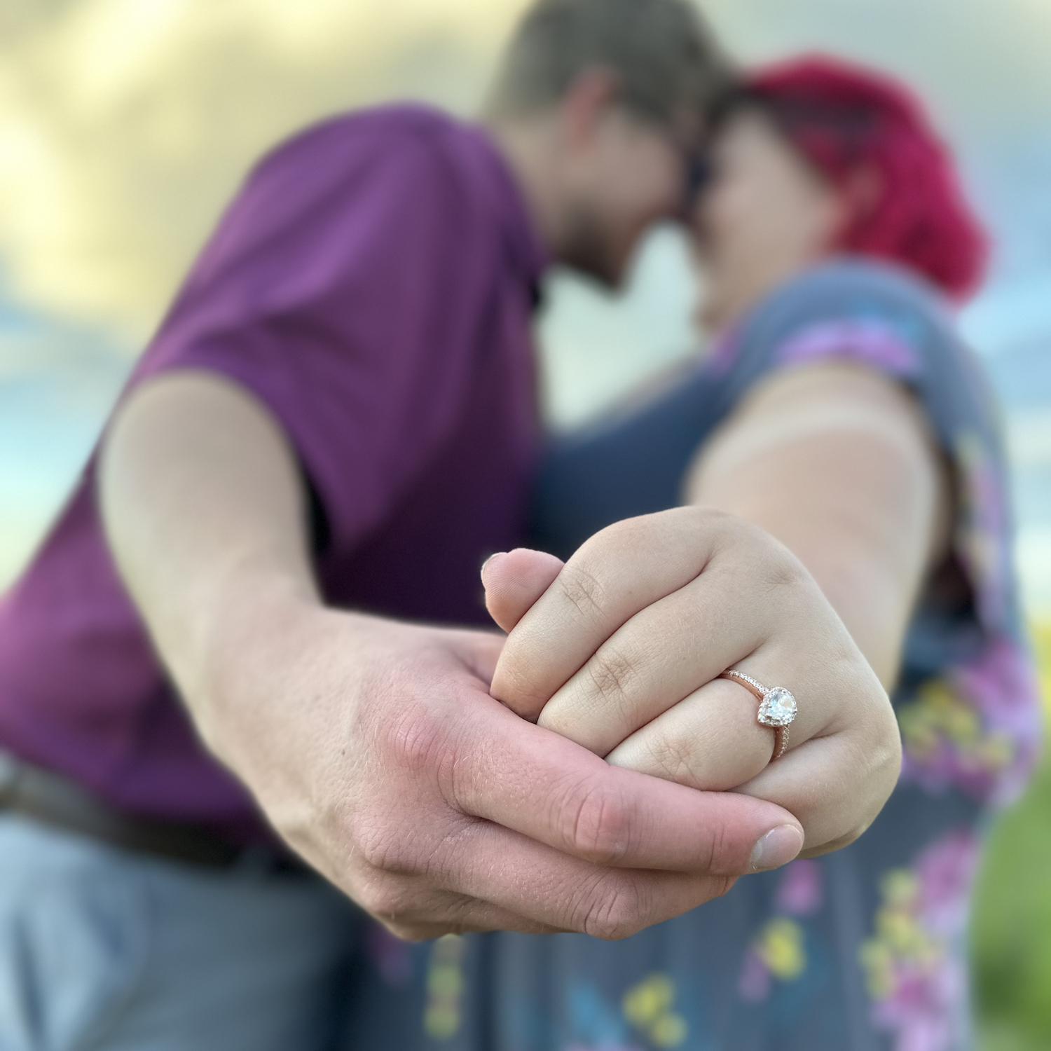 Showing off the ring
