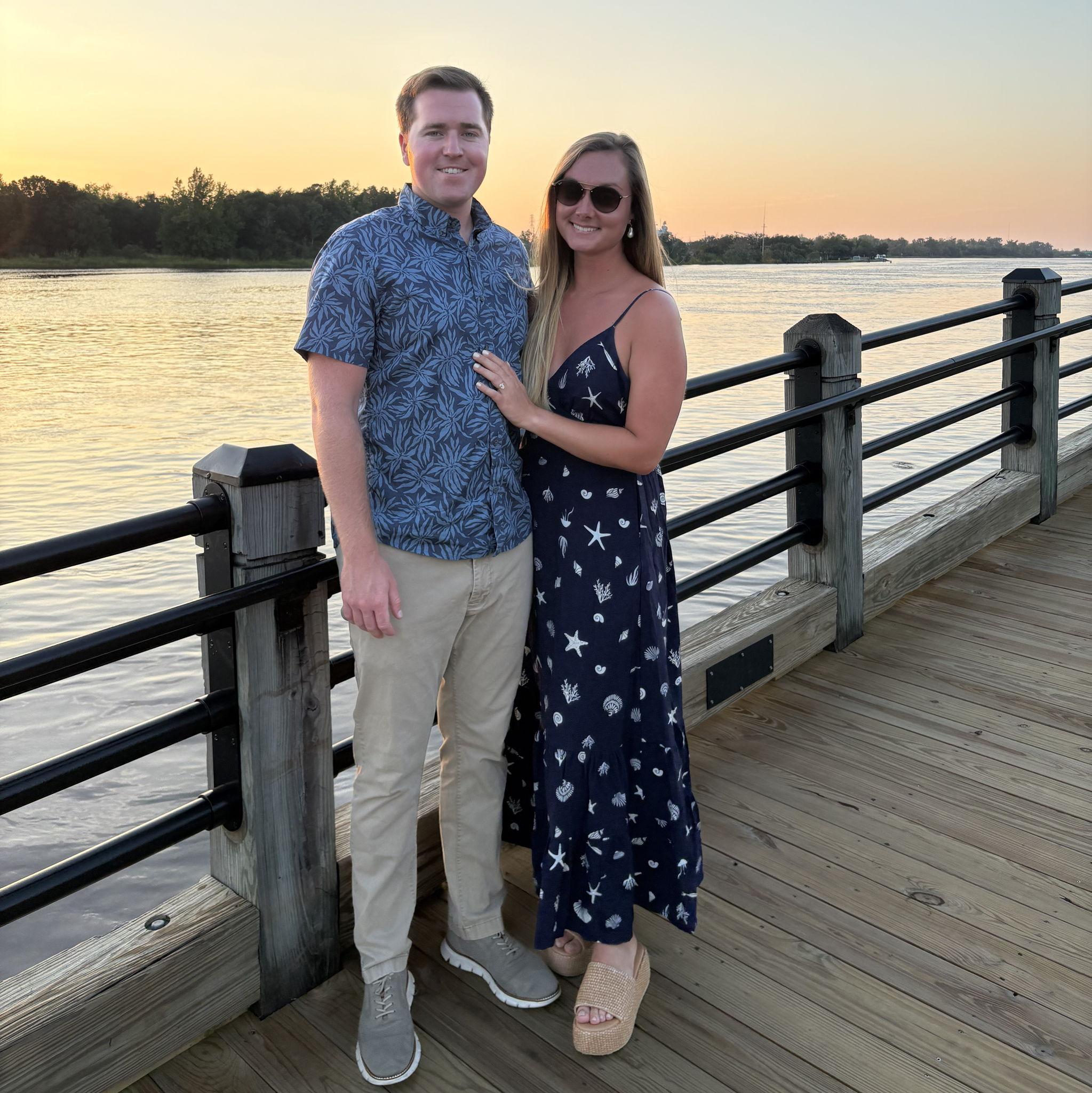 Sam and Kendall celebrating their 5 year dating anniversary in Wilmington, `NC! August 2025.