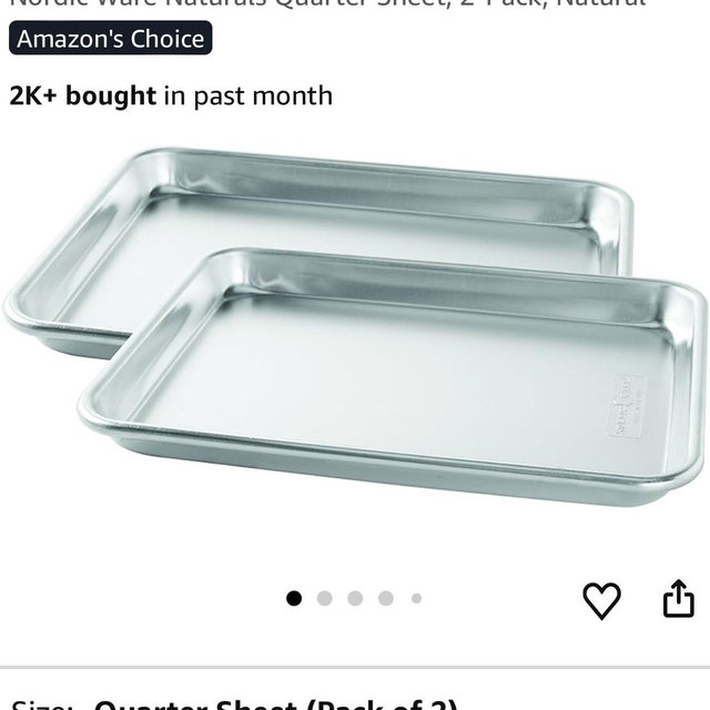 Nordic Ware Naturals Quarter Sheet, 2-Pack, Natural