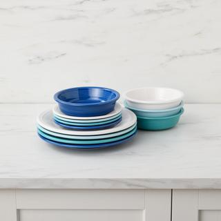 Classic Rim 12-Piece Assorted Dinnerware Set, Service for 4