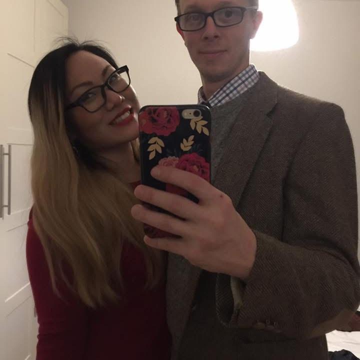 Dressed up for a nice evening out at Astrid’s place in Bonn Bad Godesberg, Germany. February 2017