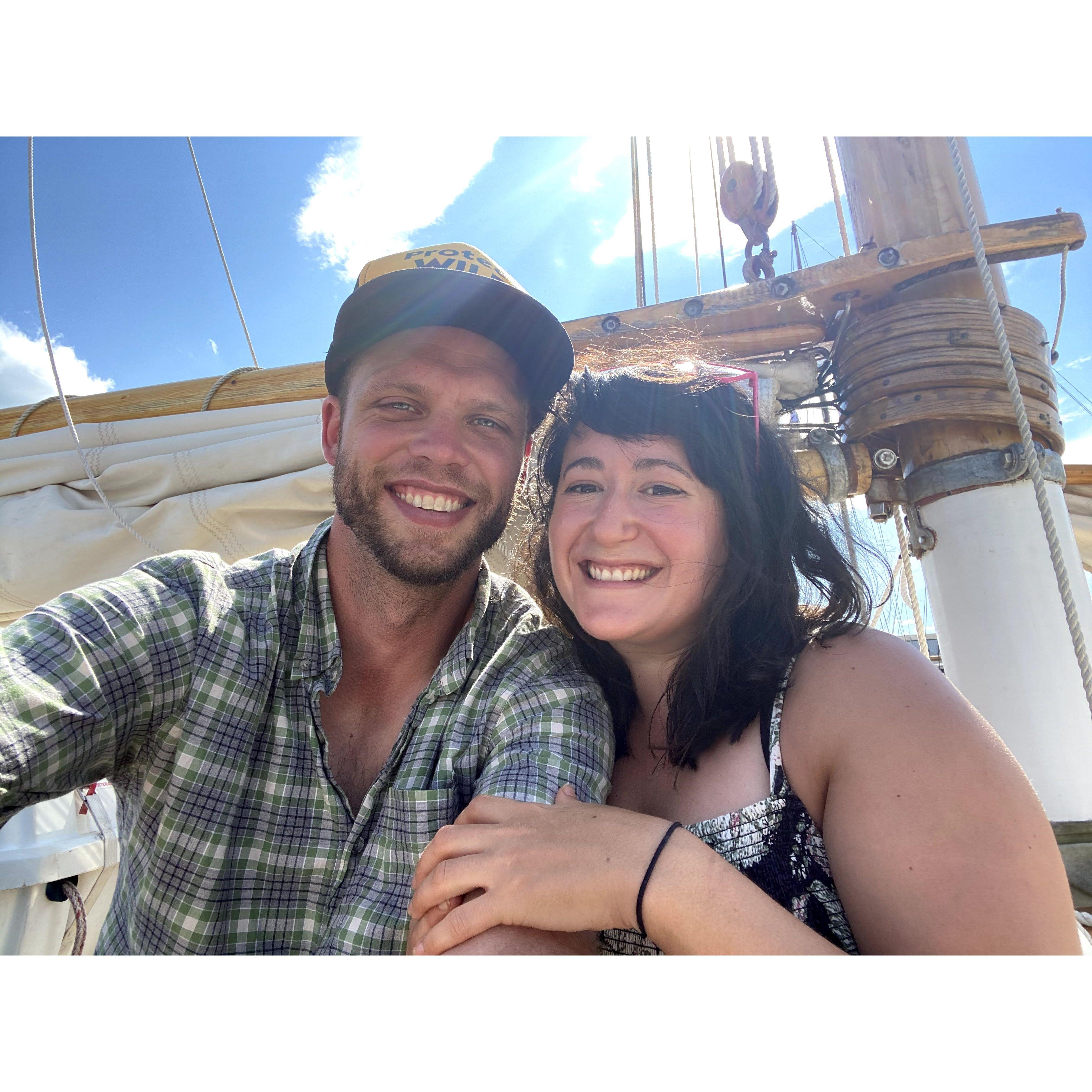 On a boat, Maine 2021