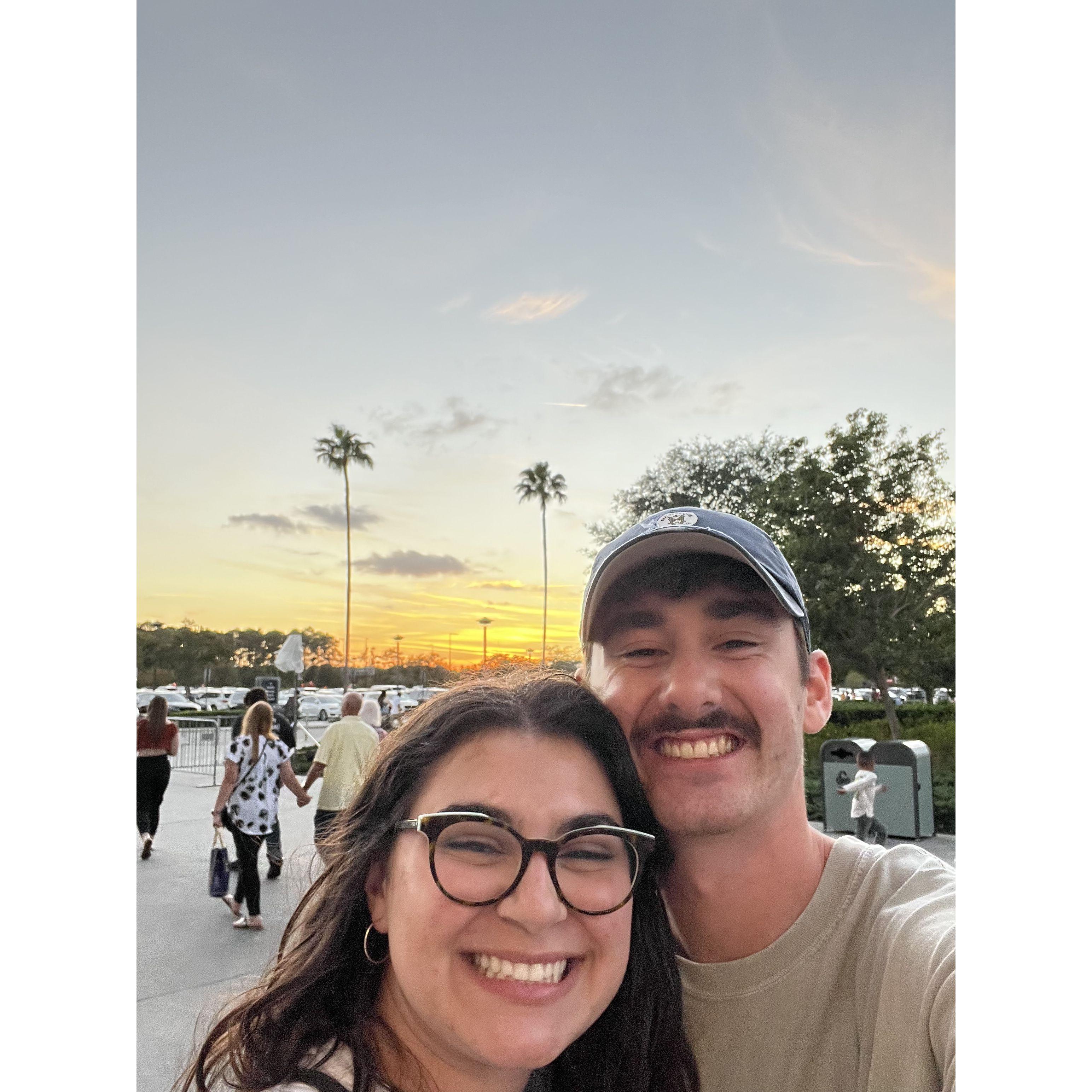 we met at disney springs to see each other for a couple hours during our long distance days!