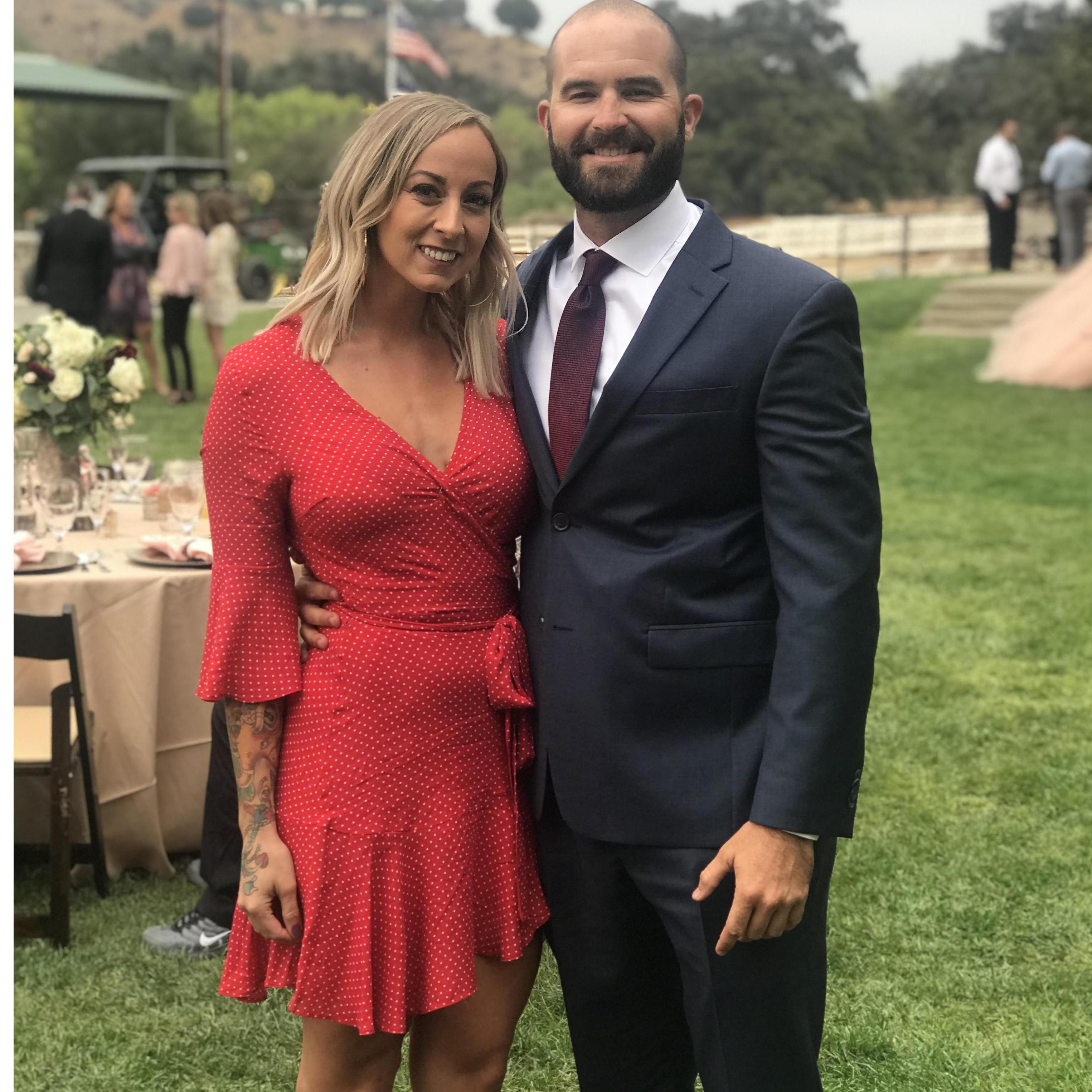 The first wedding we attended together that one of us wasn't in the bridal party. We have both been in bridal parties MANY times ;)