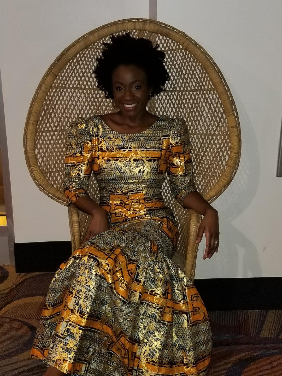 The day we ran into each other in 2018 at the Black Panther premier.  My mom made this outfit too!