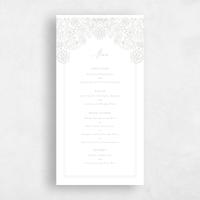 Grey Wedding Menu - Juliet Letterpress