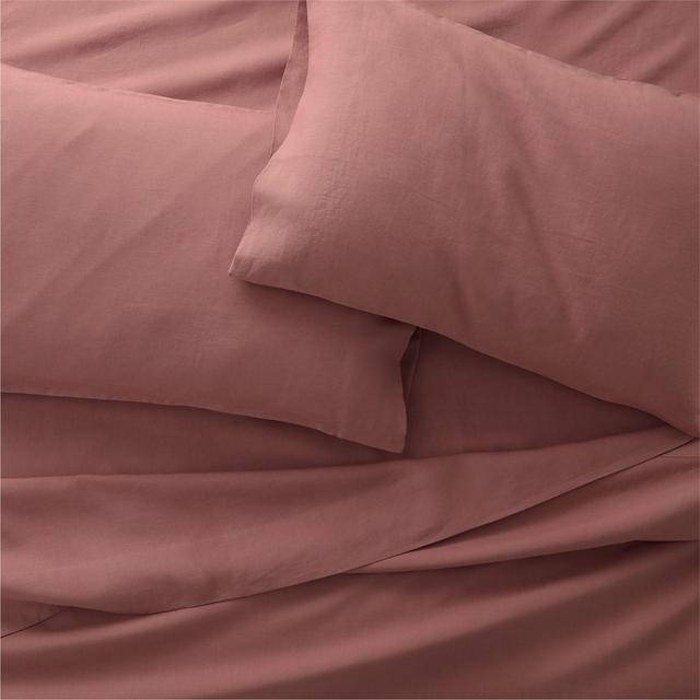 Pure Linen Cognac Queen Sheet Set