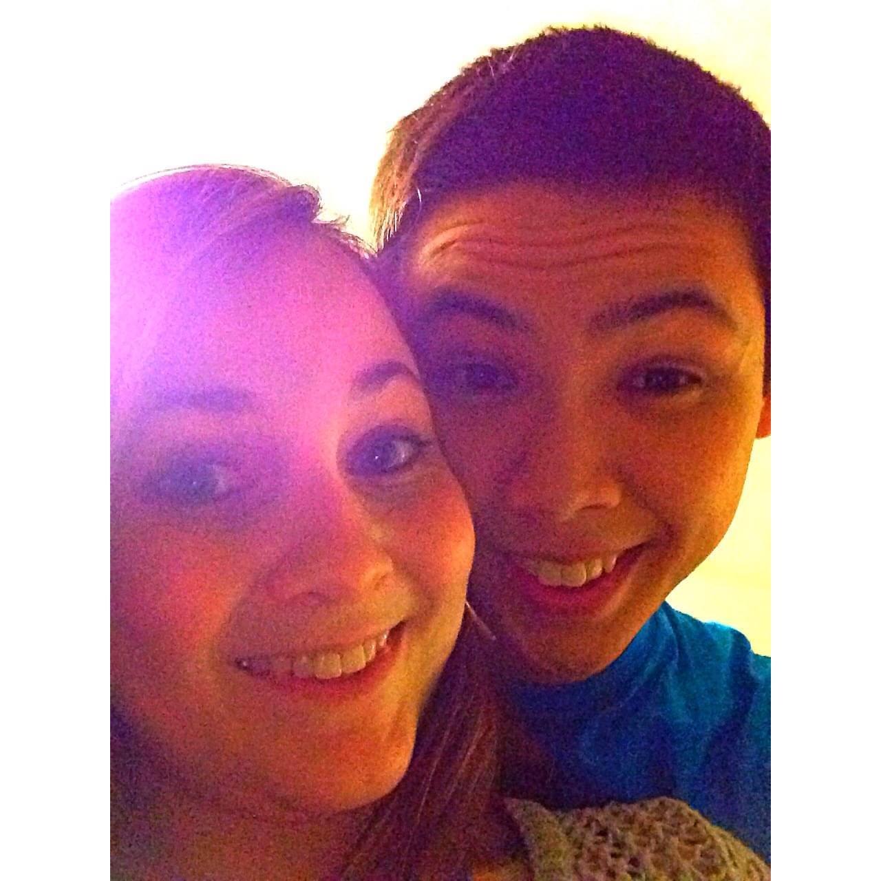 Our first photo together