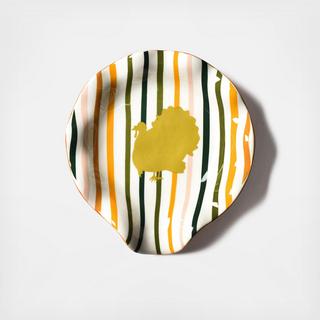 Thanksgiving Turkey Stripes Ruffle Spoon Rest