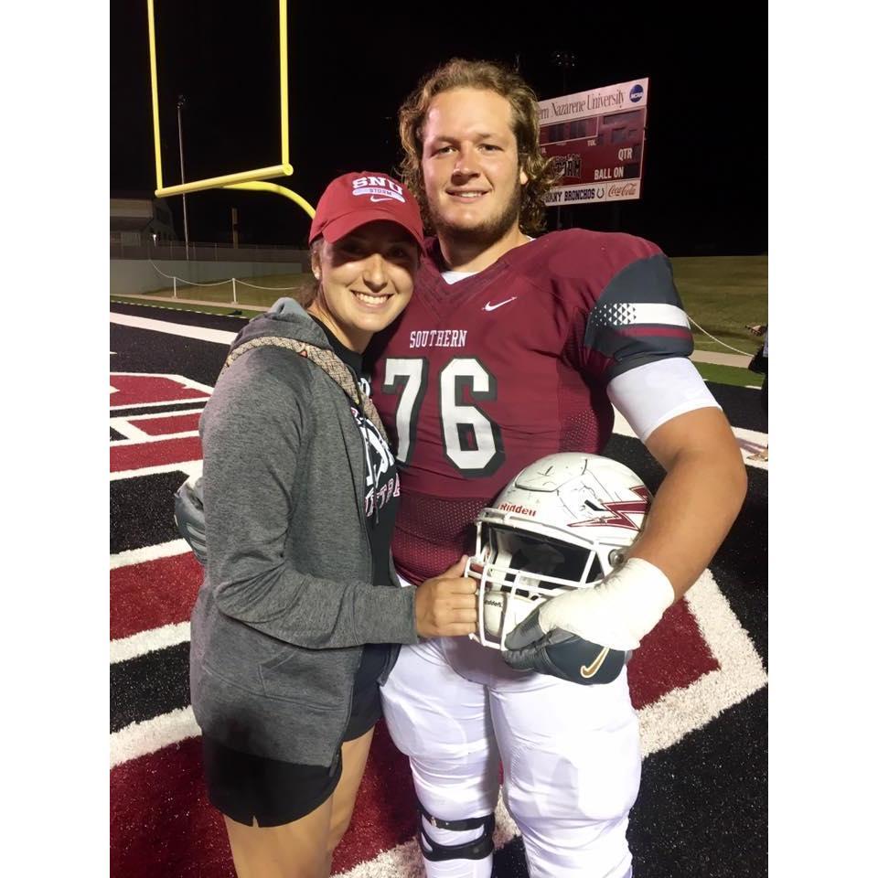 Blake's last season of football at SNU.