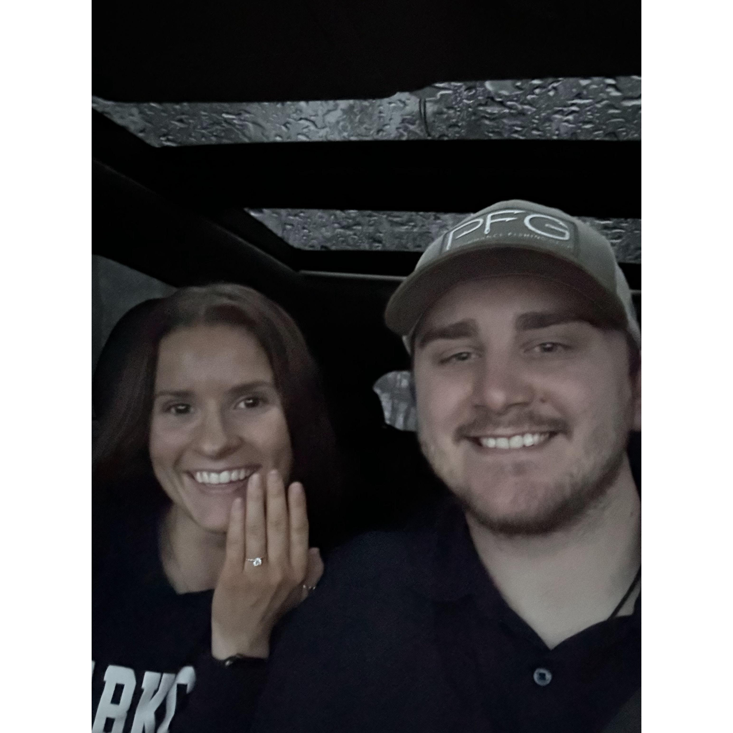First picture after getting engaged!