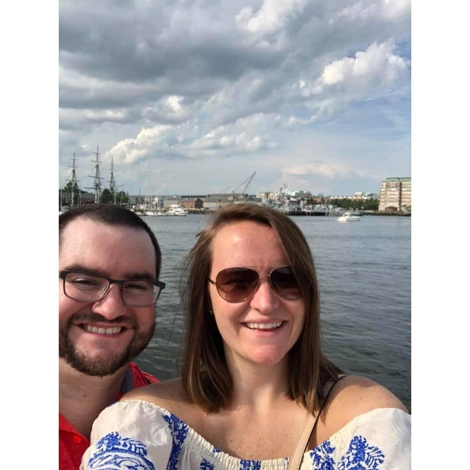 The day Ben proposed along the Charles River.