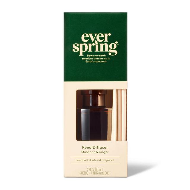 Liquid Reed Diffuser - Mandarin & Ginger - 2 fl oz - Everspring™