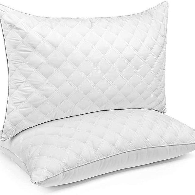 Bed Pillows for Sleeping 2 Pack Queen Size 20 x 30 Inches, Hypoallergenic Pillow for Side and Back Sleeper, Soft Hotel Collection Gel Pillows Set of 2, Down Alternative Cooling Pillow