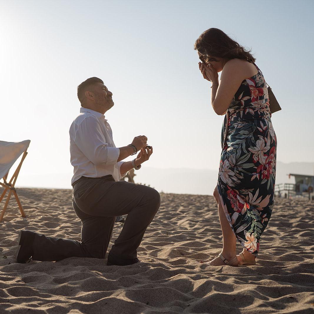 William's beautiful proposal in Malibu.