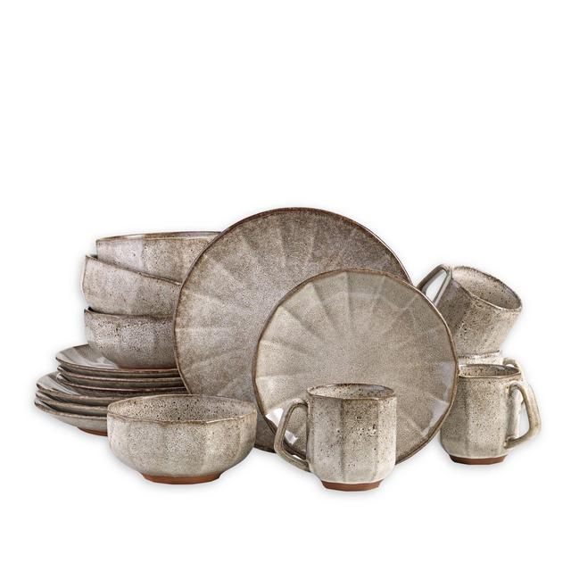 Over and Back® Burlington 16-Piece Dinnerware Set in Taupe
