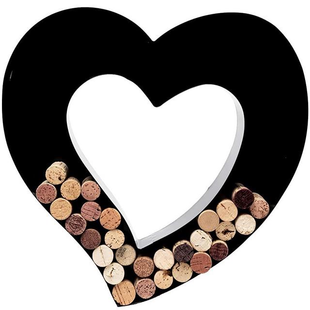 Wine Cork Holder - Metal Monogram Letter (Heart)