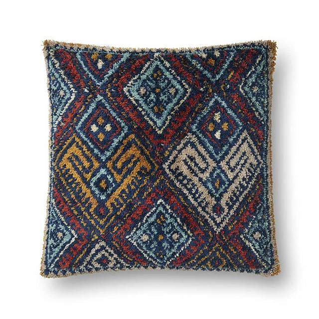 Loloi Pillow Cover with Poly Fill, 22" x 22", Multi