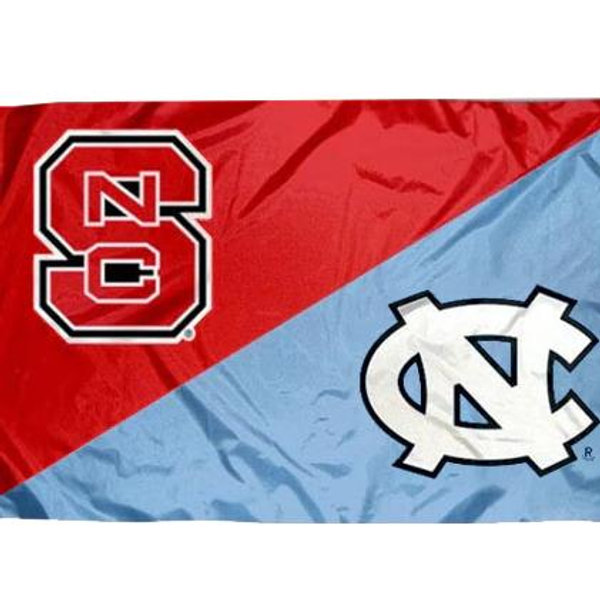 NC State Wolfpack UNC House Divided 3'X5' Flag