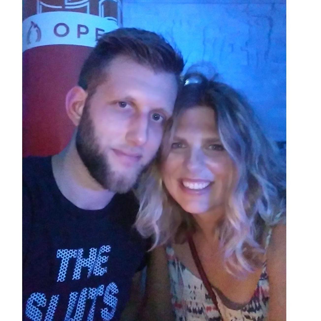 Our first picture, second date at a music festival
