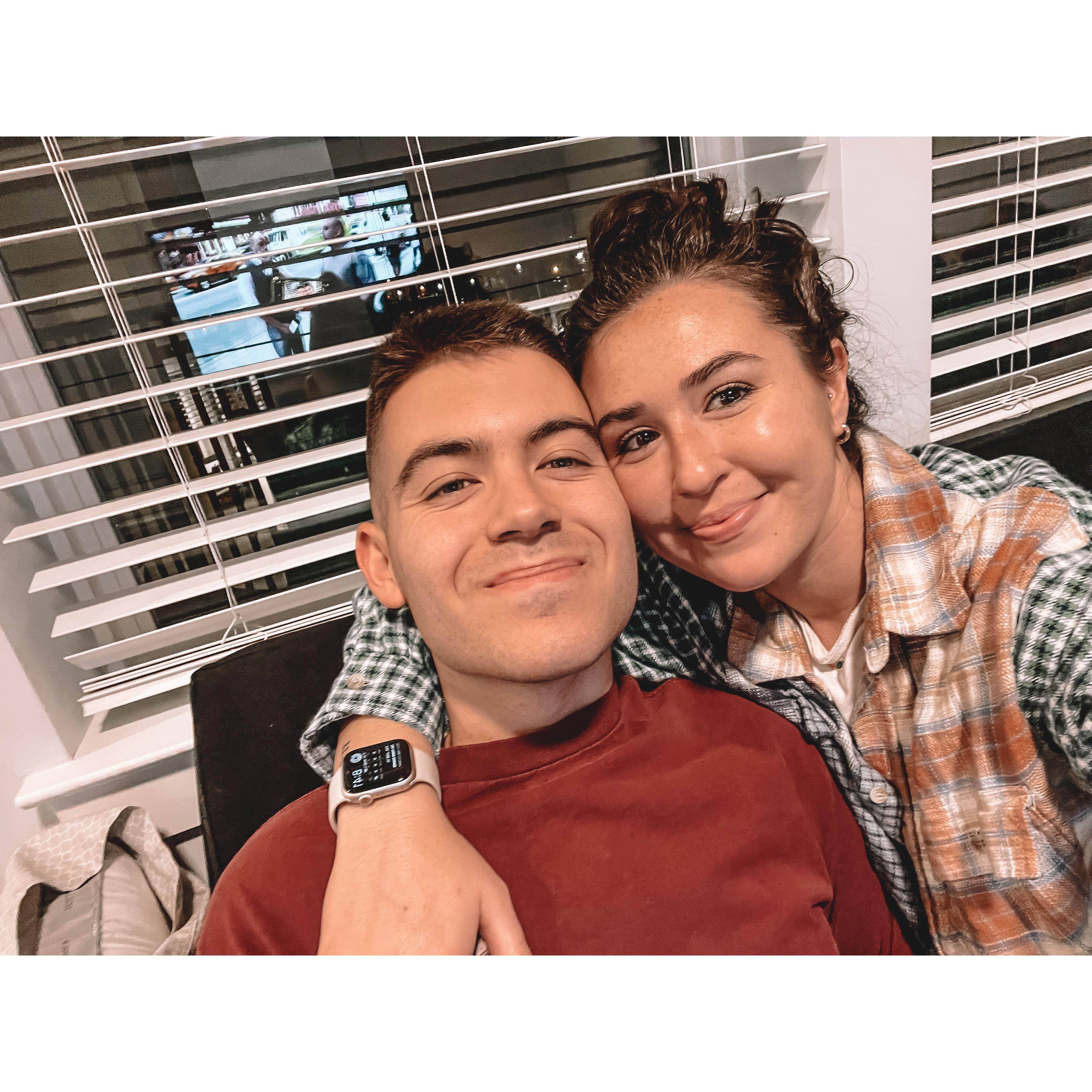 Our first night in our first apartment