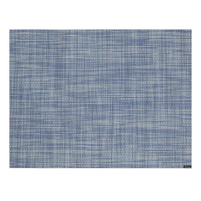 Chilewich Mini Basketweave Placemats, Set of 4, Chambray
