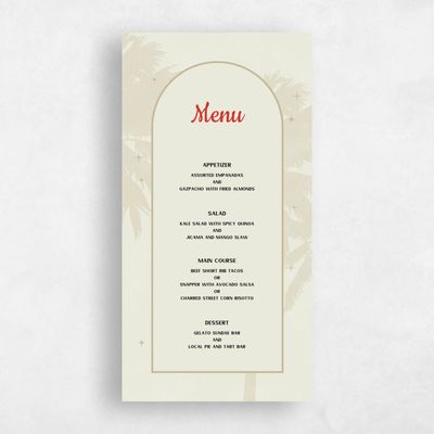 White Wedding Menu - Vegas