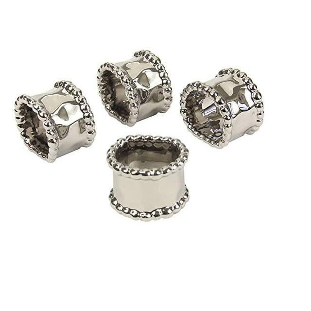 Pampa Bay Porcelain Verona Napkin Ring - Set of 4