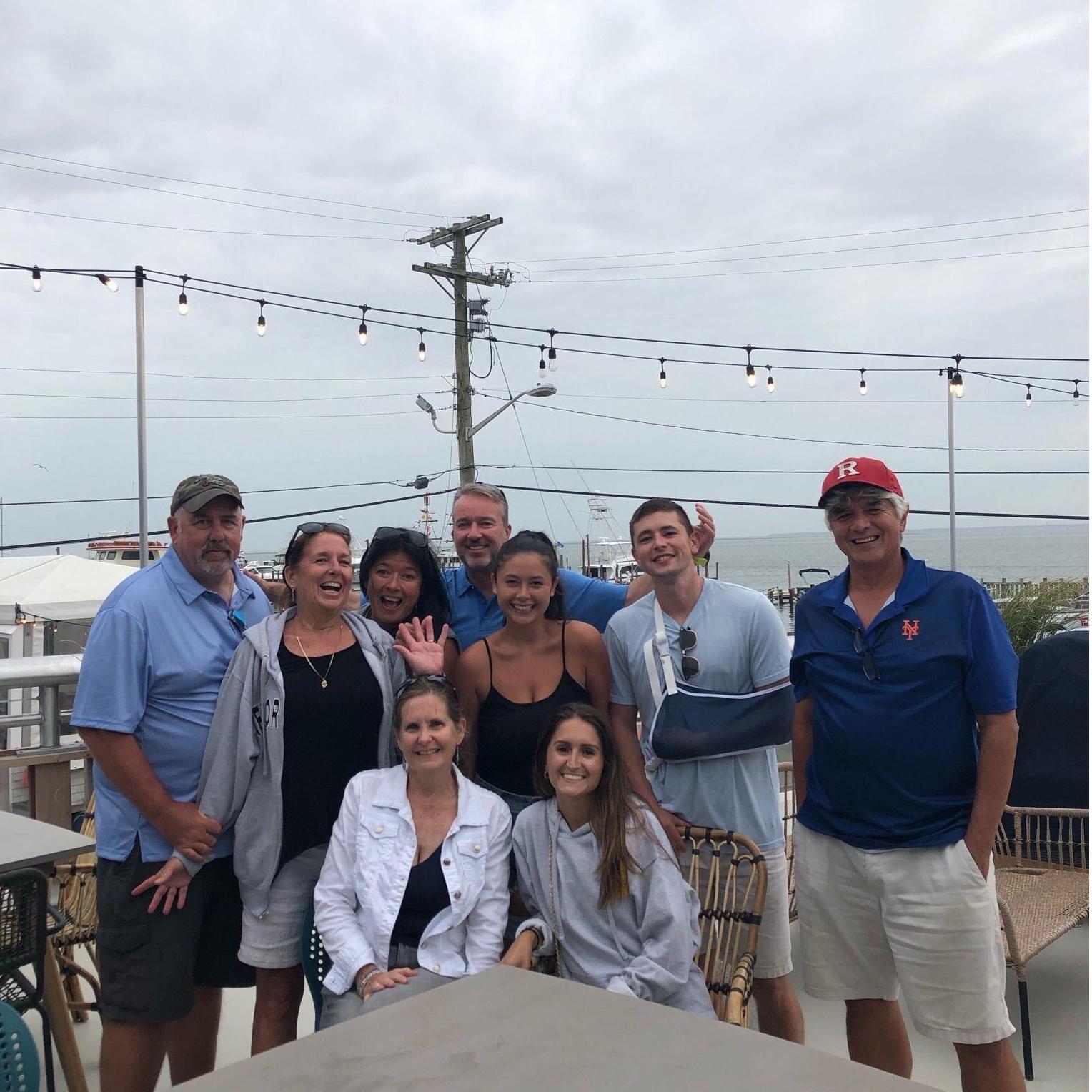 A very windy dinner at Bird & Betty's in LBI