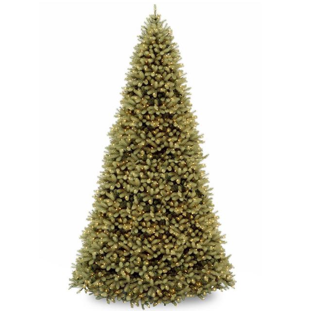 National Tree 12' "Feel Real" Downswept Douglas Hinged Tree with 1500 Clear Lights