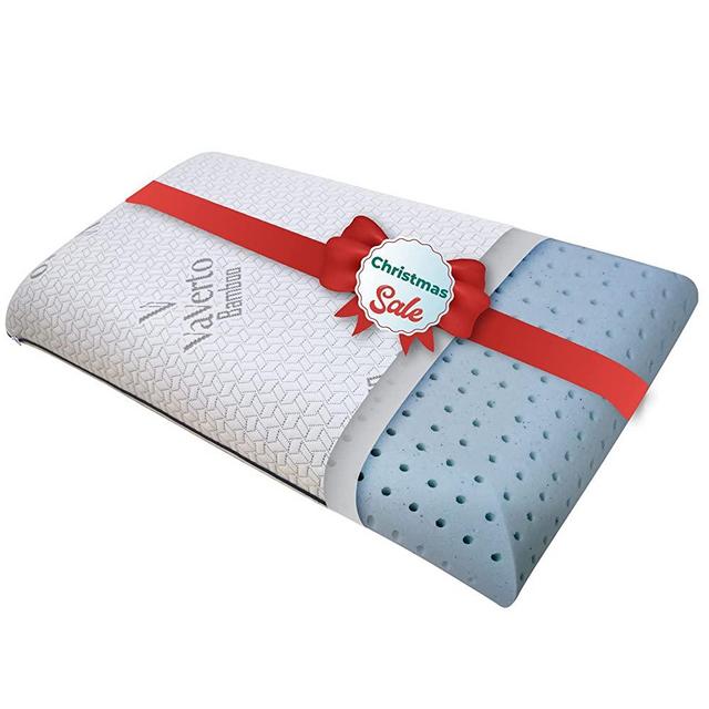 Vaverto Gel Memory Foam Pillow, Ventilated, Premium Bed Pillow with Washable and Bamboo Pillow Cover, Cooling, Orthopedic Sleeping, Side and Back Sleepers - King Size - College Dorm Room Essentials