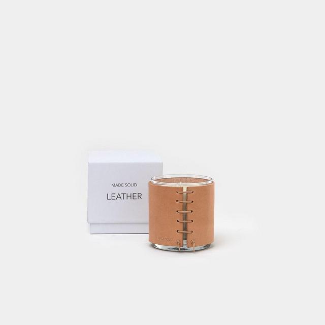 Leather Wrapped Candle, Shoppe Amber Interiors