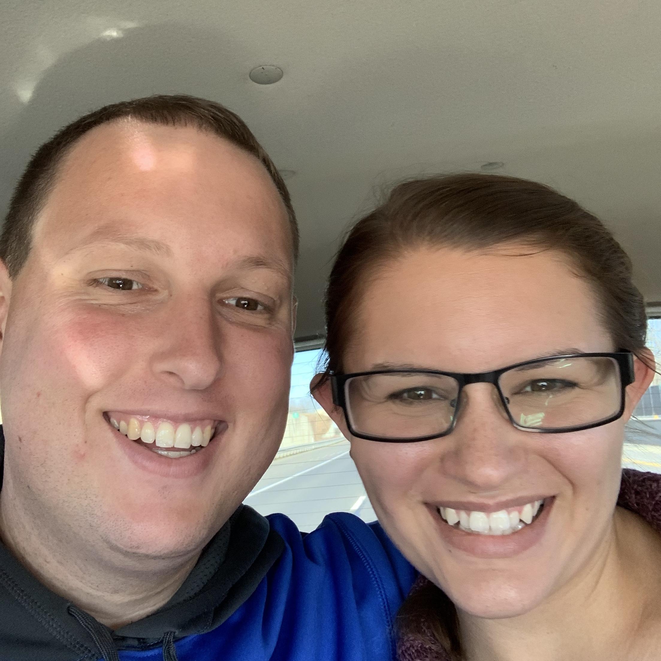 We went to Indiana to visit my parents, and my dad was our personal chauffeur.