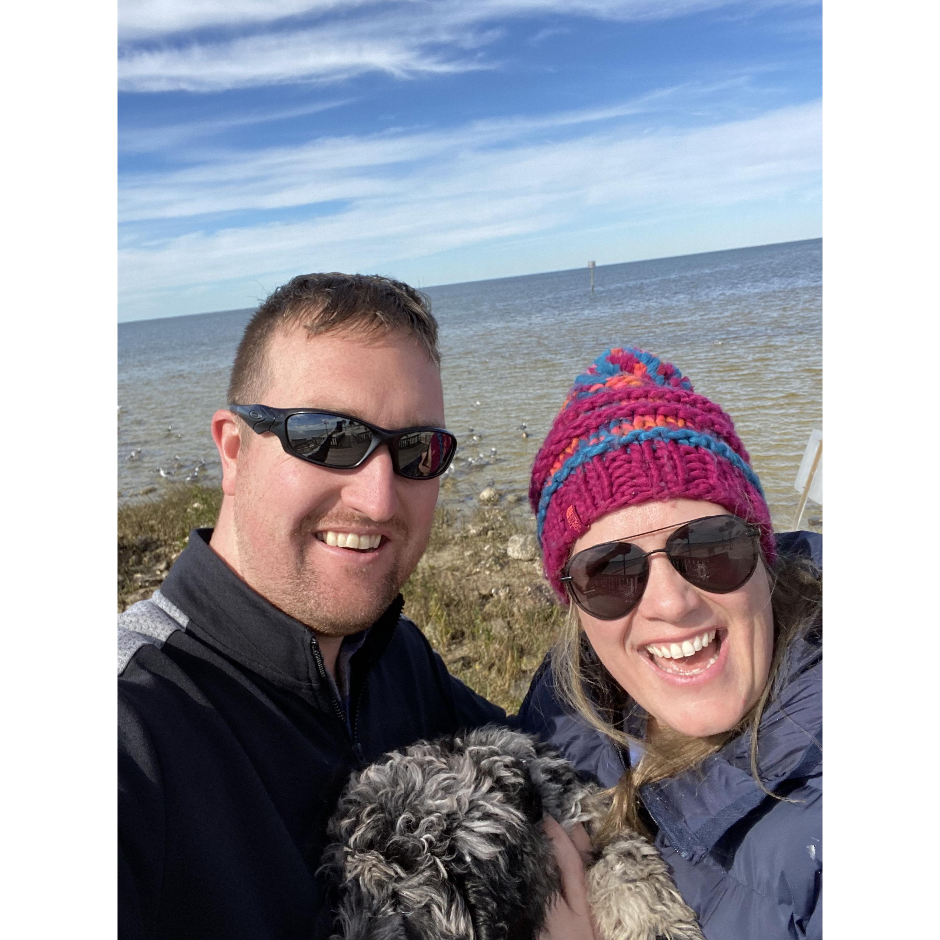 Showing Charlie the beach for the first time in Florida over Christmas last year!
