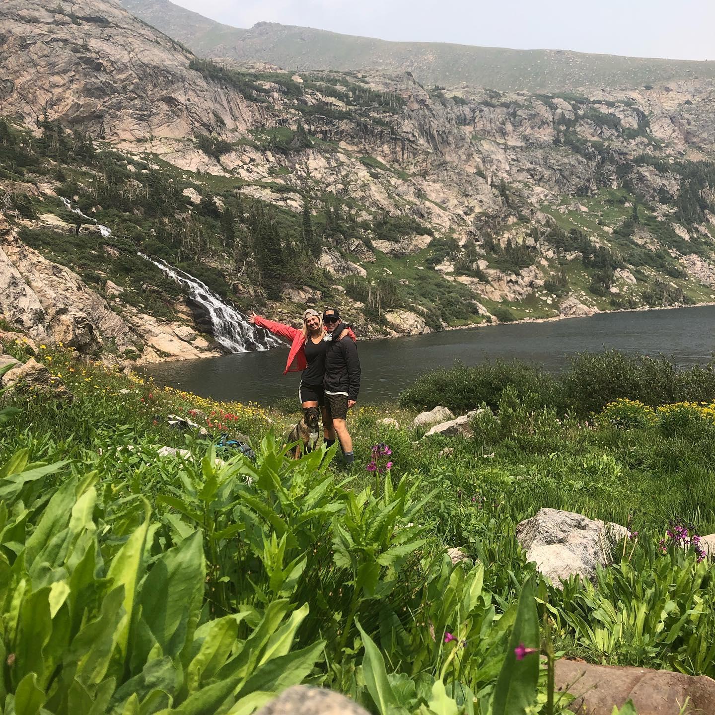 Will the camping pictures ever end? Here Hannah and Chris are amongst a sweeping vista. Hannah caught a really big fish this day (fish not pictured, but they promise it was caught)