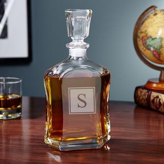 Argos Block Monogram Liquor Decanter